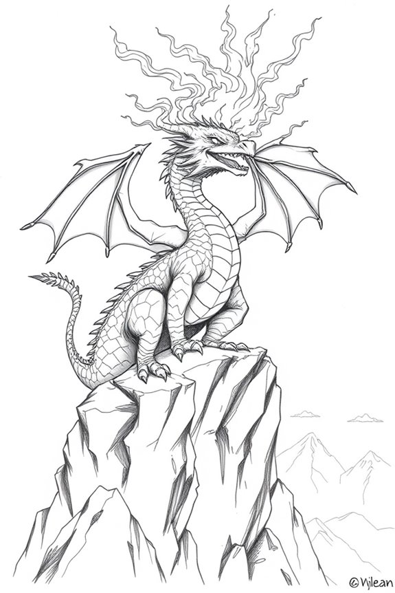 mystic dragon breathes fire