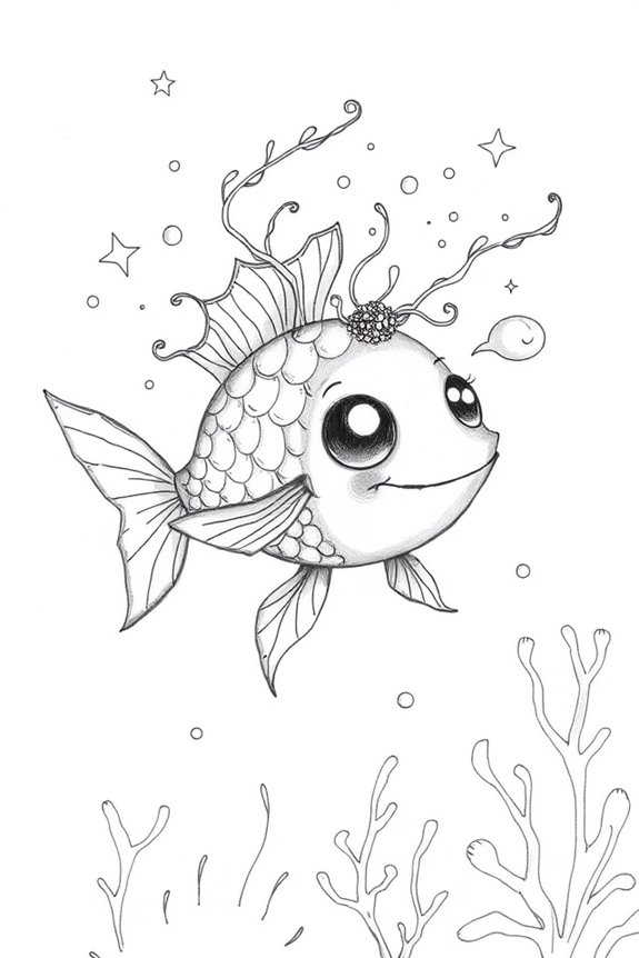 mythical vibrant fantasy fish