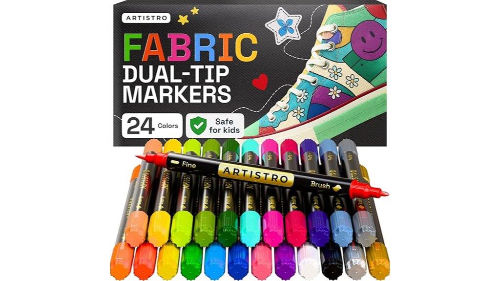 permanent fabric markers set