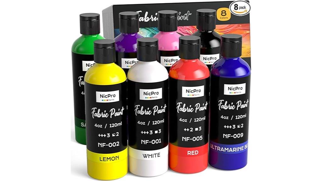 permanent fabric paint set