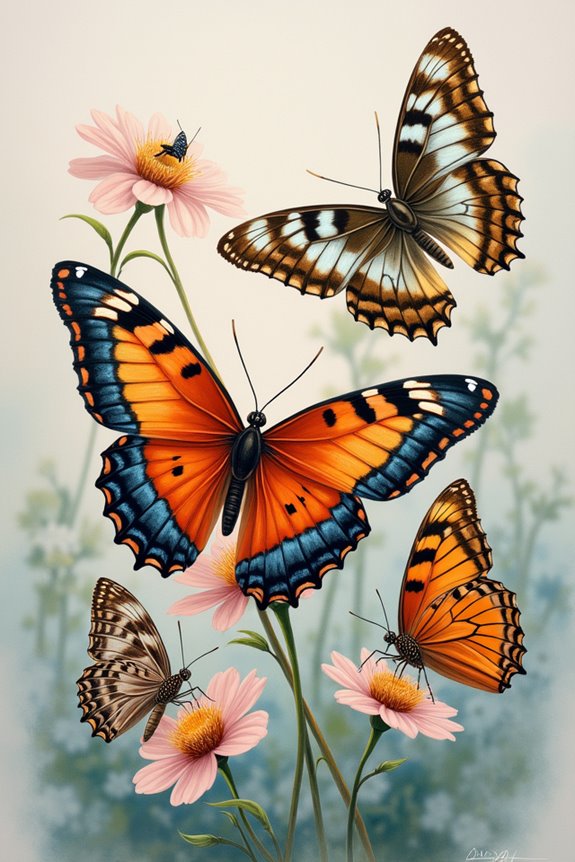 realistic butterfly art techniques