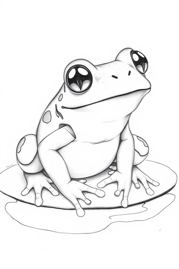 realistic frog portrait details