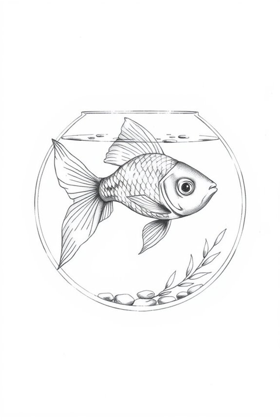 realistic goldfish drawing techniques