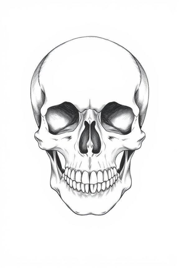 realistic skull drawing techniques