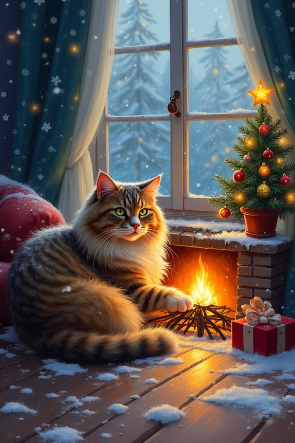 seasonal cat painting ideas