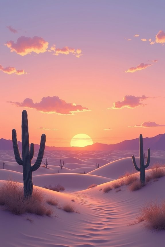 serene desert dusk colors
