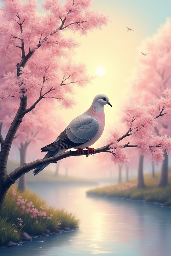 serene doves in tranquility