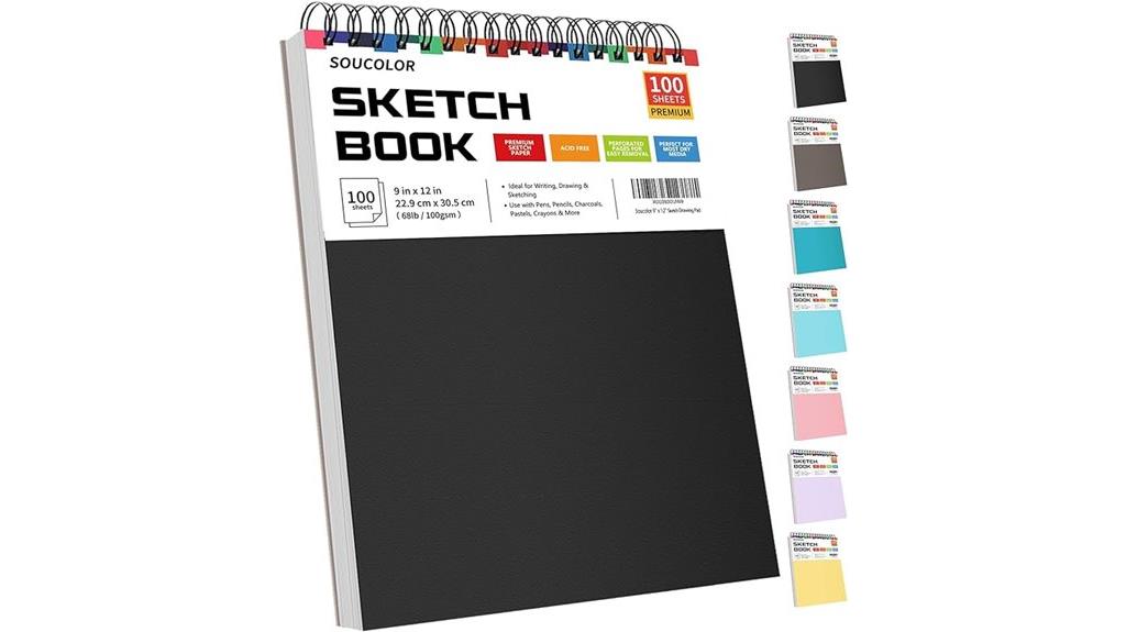 sketch book acid free 100 sheets