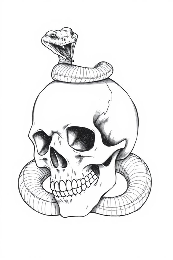 skull and snake symbolism