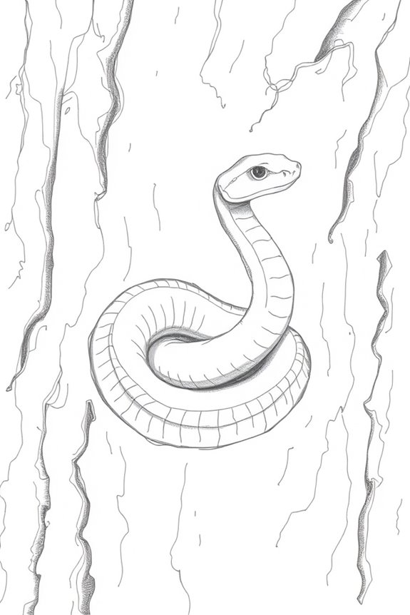 snake illustration with texture