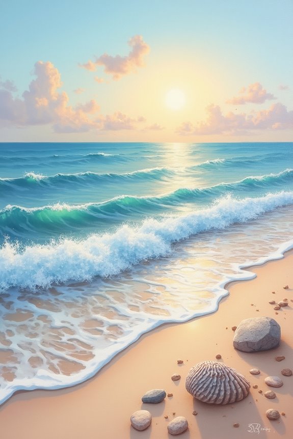 soothing ocean wave painting