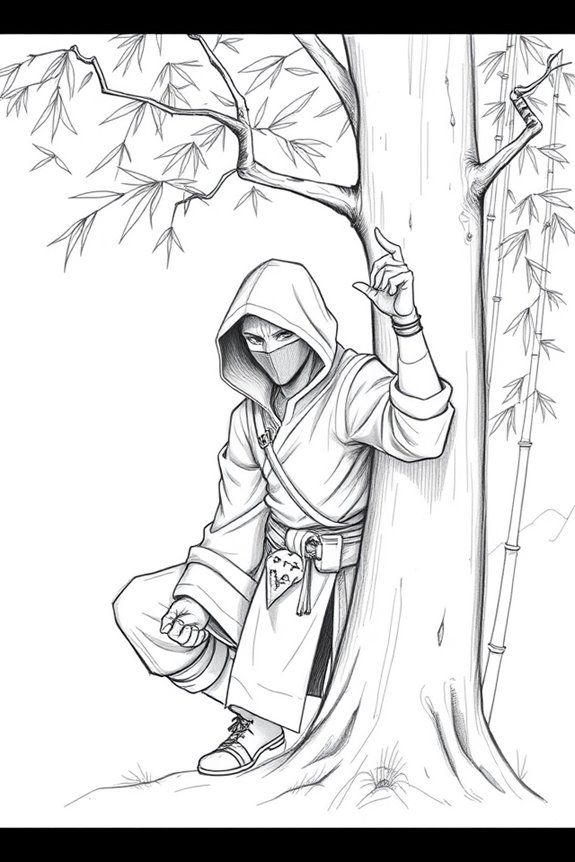 stealthy agile focused ninja