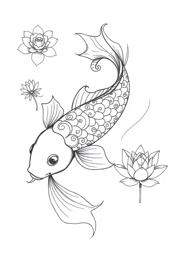 stylized koi fish artistry
