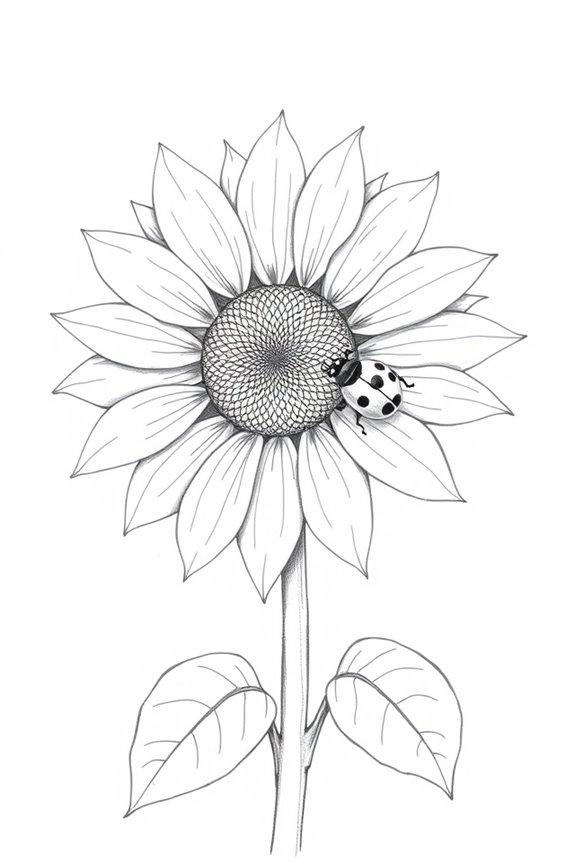 sunflower and ladybug delight