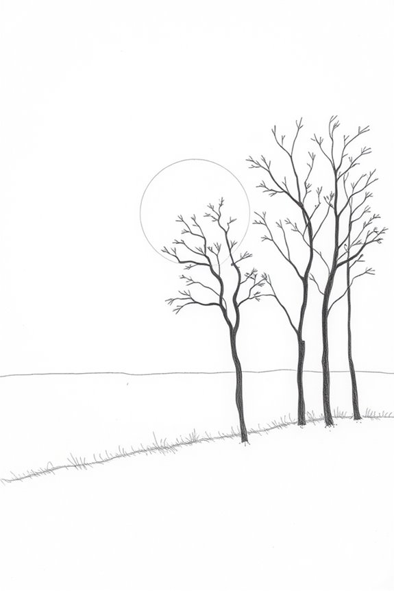 sunset silhouette tree contrast