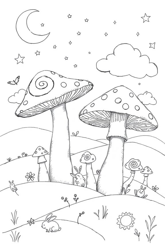 surreal mushroom landscape wonders