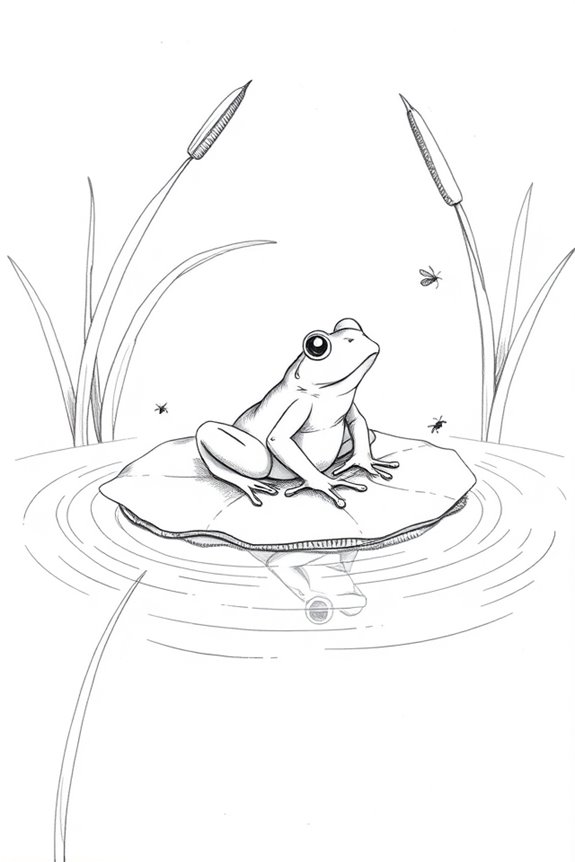 tranquil pond with reflections