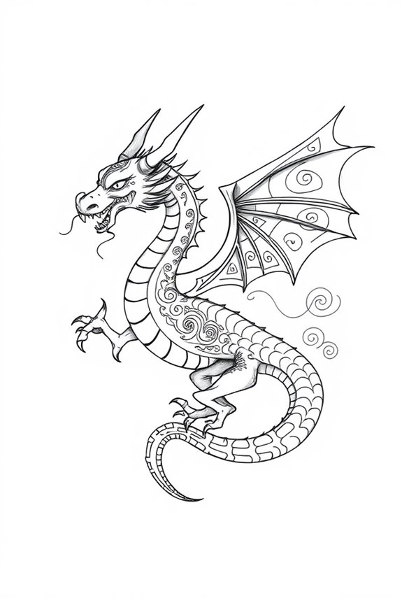 tribal dragon design symbols