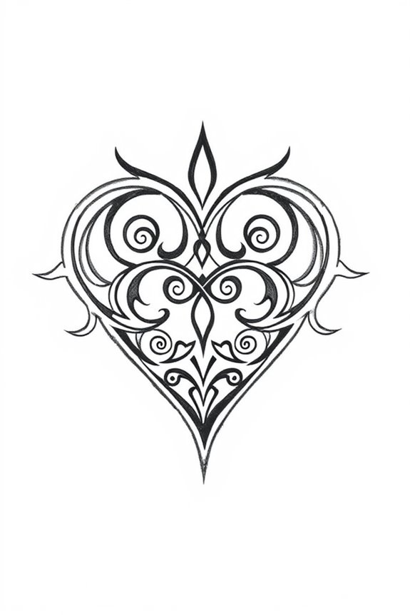 tribal heart design creativity