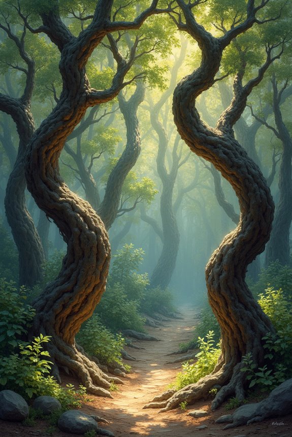 twisted tree trunk artistry