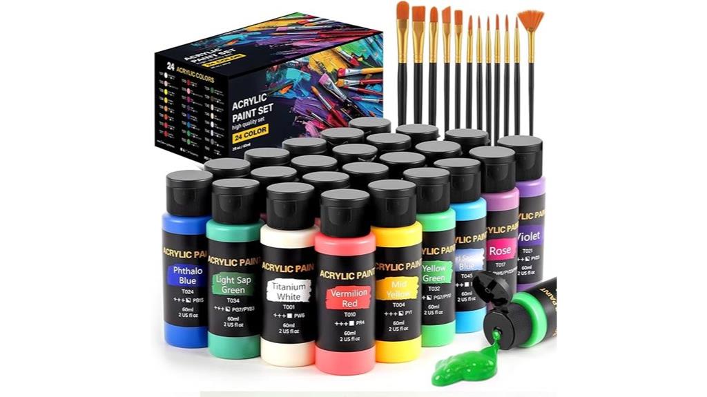 vibrant acrylic paint collection
