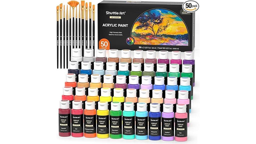 vibrant acrylic paint set