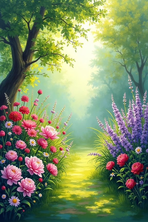 vibrant colors loose strokes