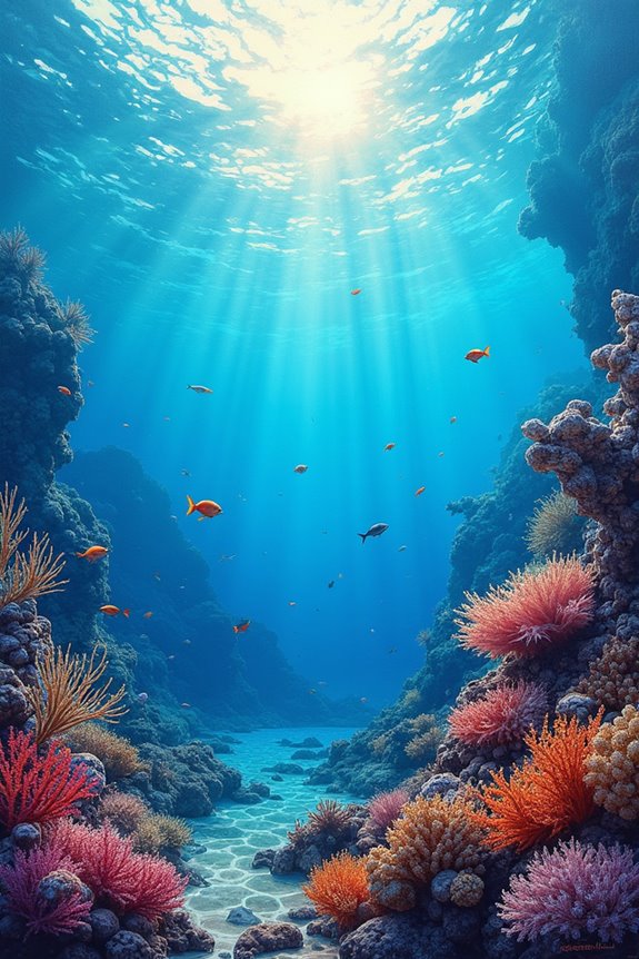 vibrant coral reef paradise
