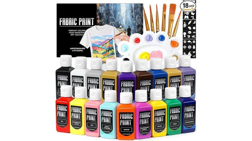 vibrant fabric paint set