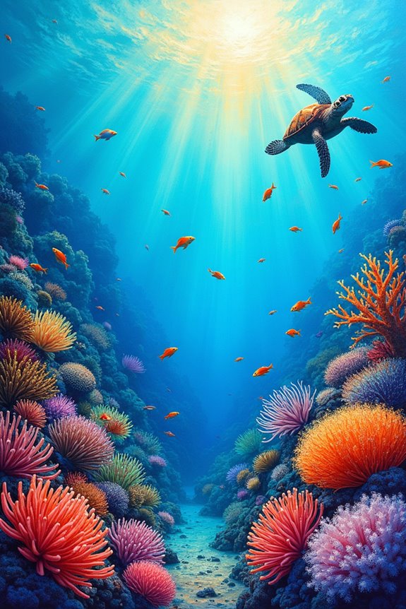 vibrant ocean life inspired