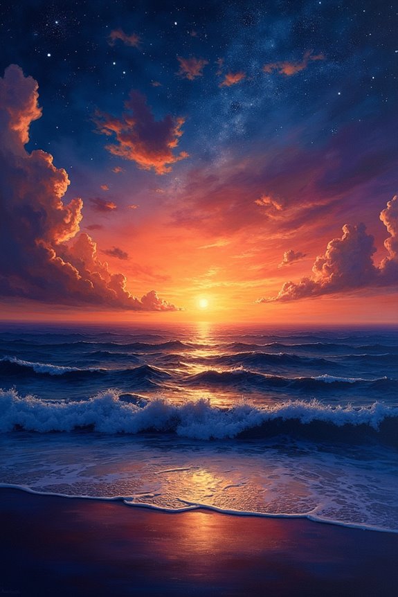 vibrant ocean twilight colors