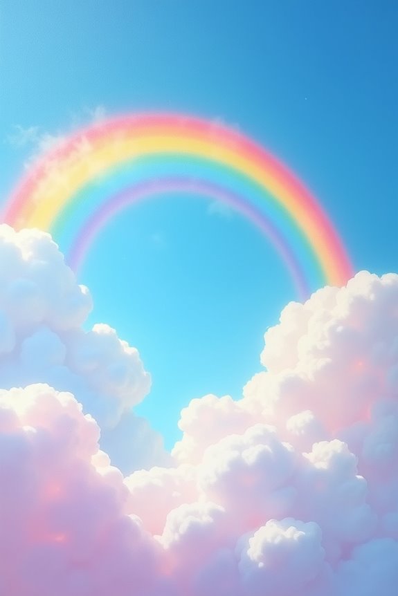 vibrant rainbow with blending