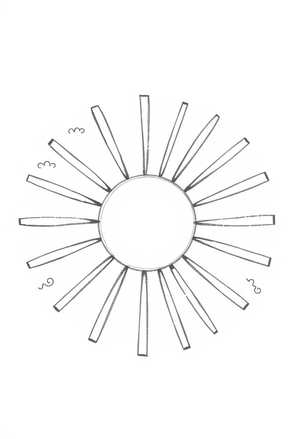 vibrant sunburst pattern creation