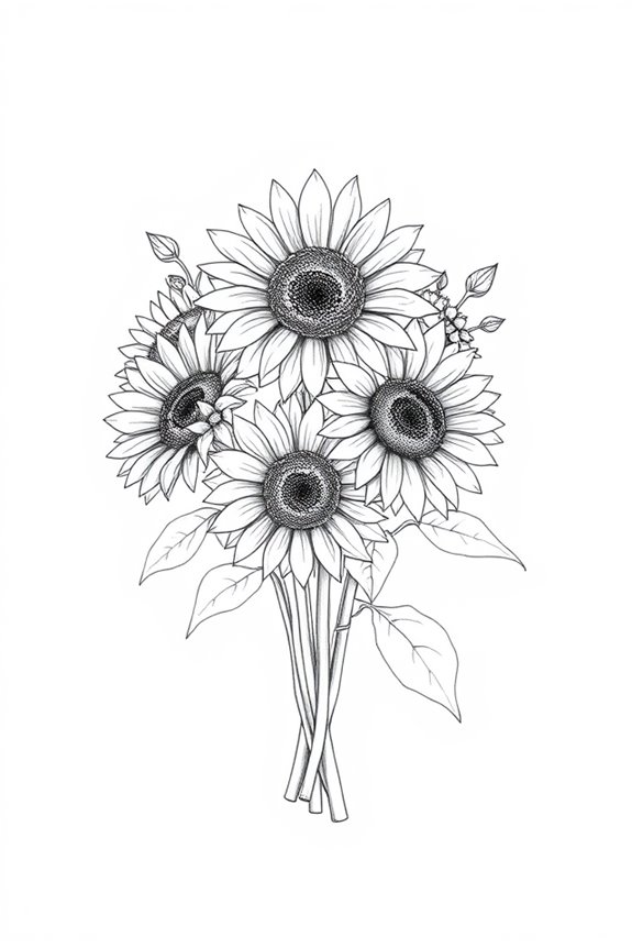 vibrant sunflower bouquet arrangement