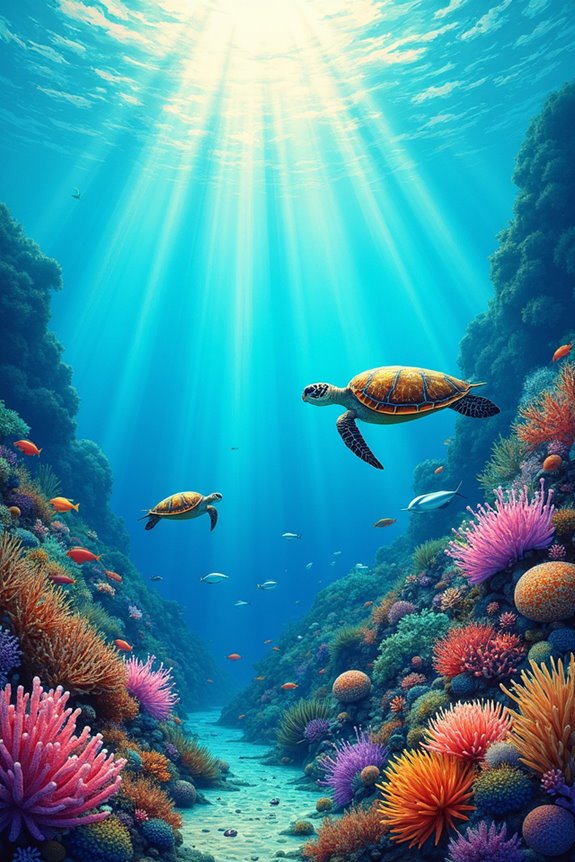 vibrant underwater coral ecosystem