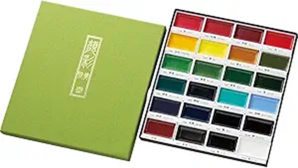 vibrant watercolor paint set