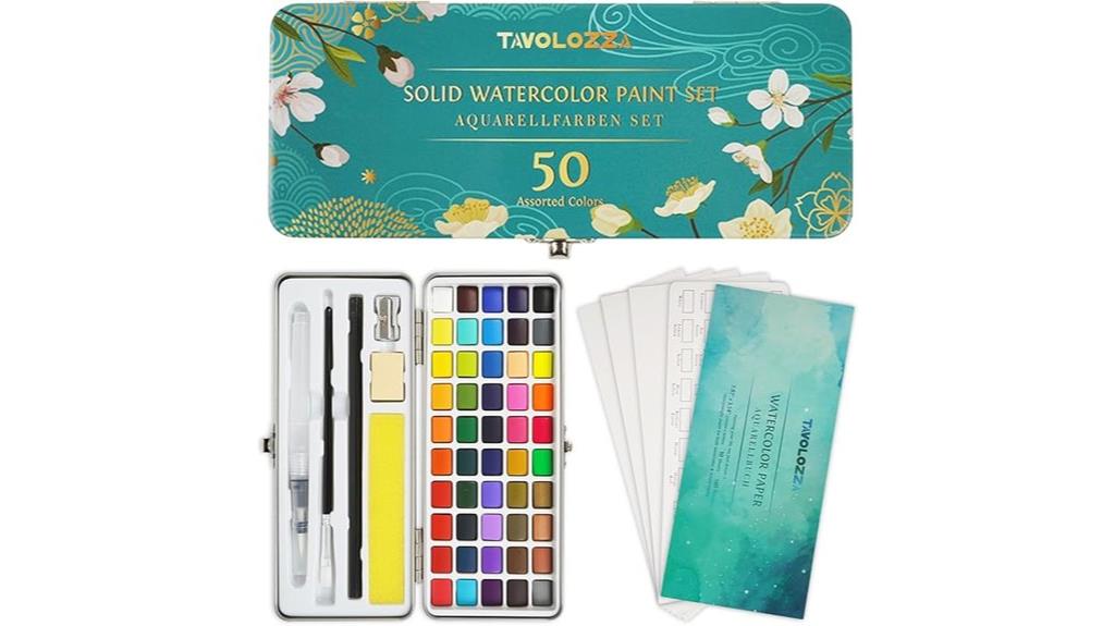 vibrant watercolor paint set