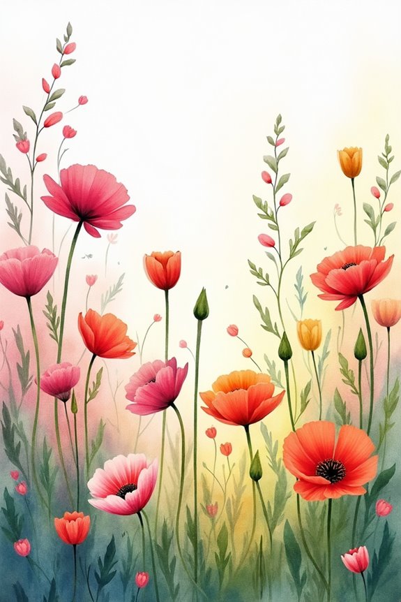 vibrant watercolor wildflower techniques
