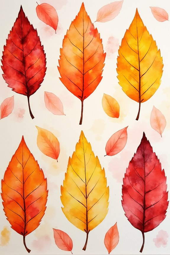 watercolor leaf print techniques