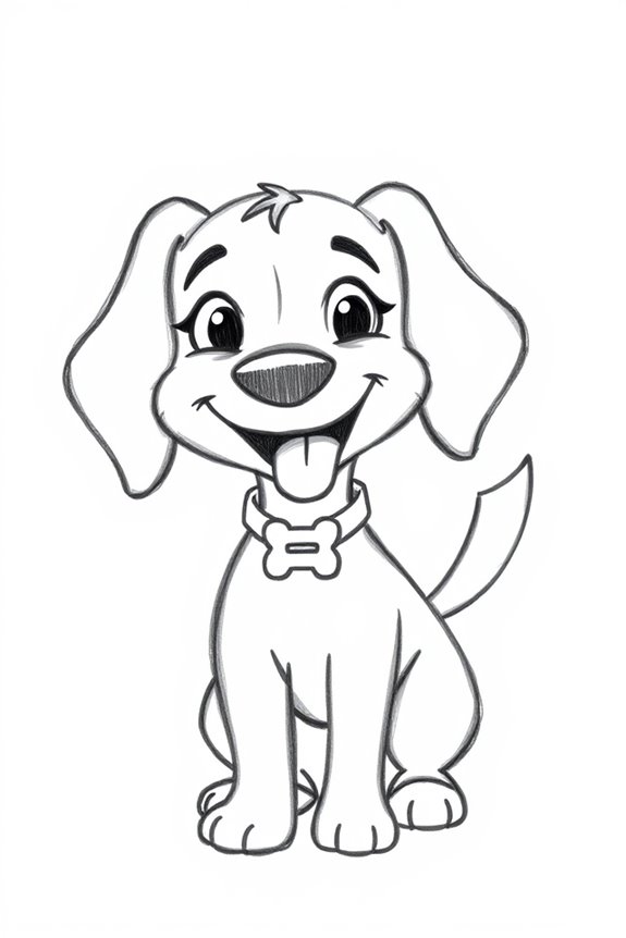 whimsical cartoon dog design