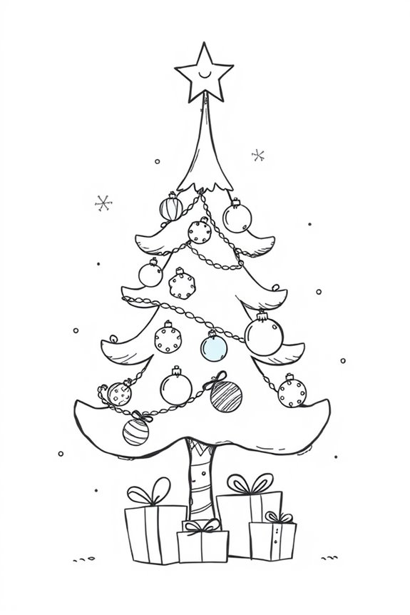 whimsical vibrant cartoon tree