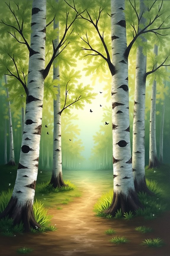 whispering birch tree symphony