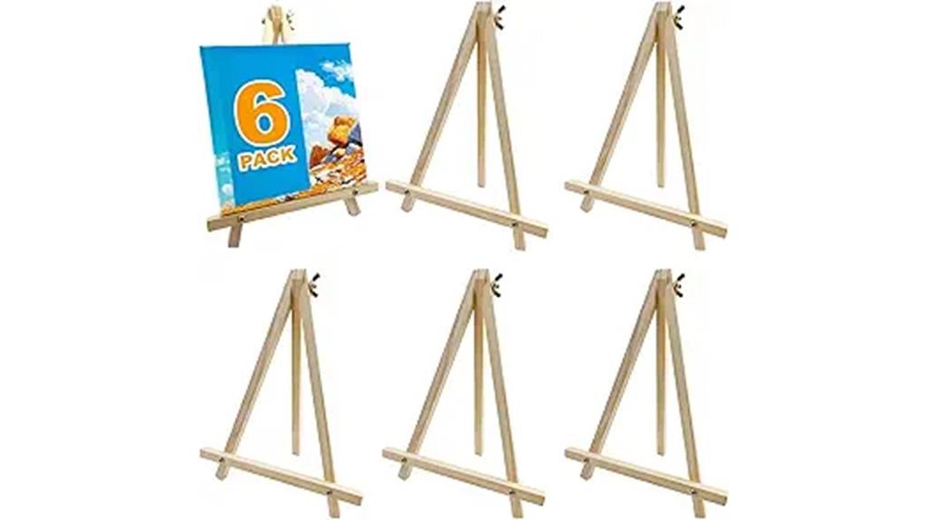 wooden painting tripod easels